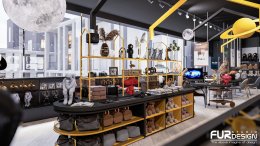 Design, manufacture and installation of stores: The Moon Shop, Bangkok.